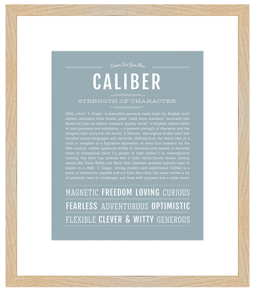 Frame Options | Powder Blue | Maple Frame, Matted
