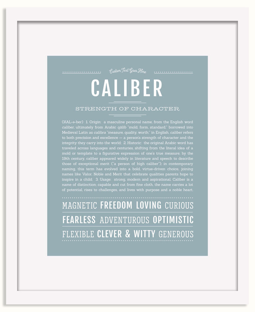 Frame Options | Powder Blue | White Frame, Matted