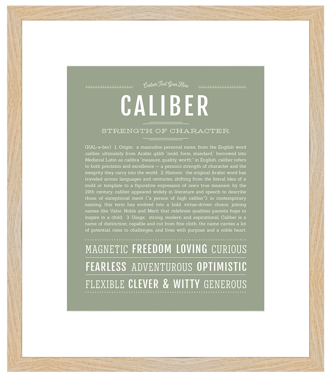 Frame Options | Sage | Maple Frame, Matted