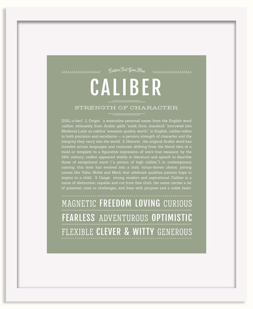 Frame Options | Sage | White Frame, Matted