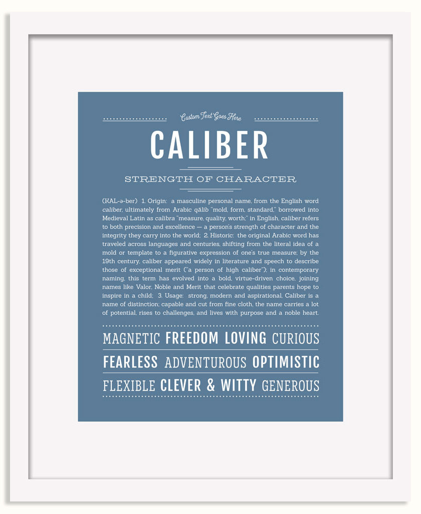 Frame Options | Steele Blue | White Frame, Matted