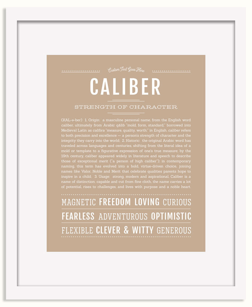 Frame Options | Tan | White Frame, Matted