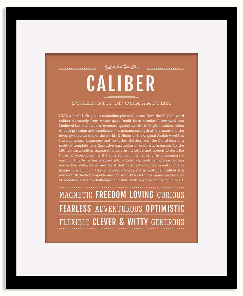 Frame Options | Terra Cotta | Black Frame, Matted