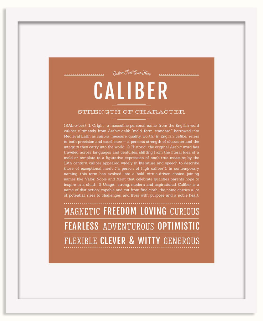Frame Options | Terra Cotta | White Frame, Matted