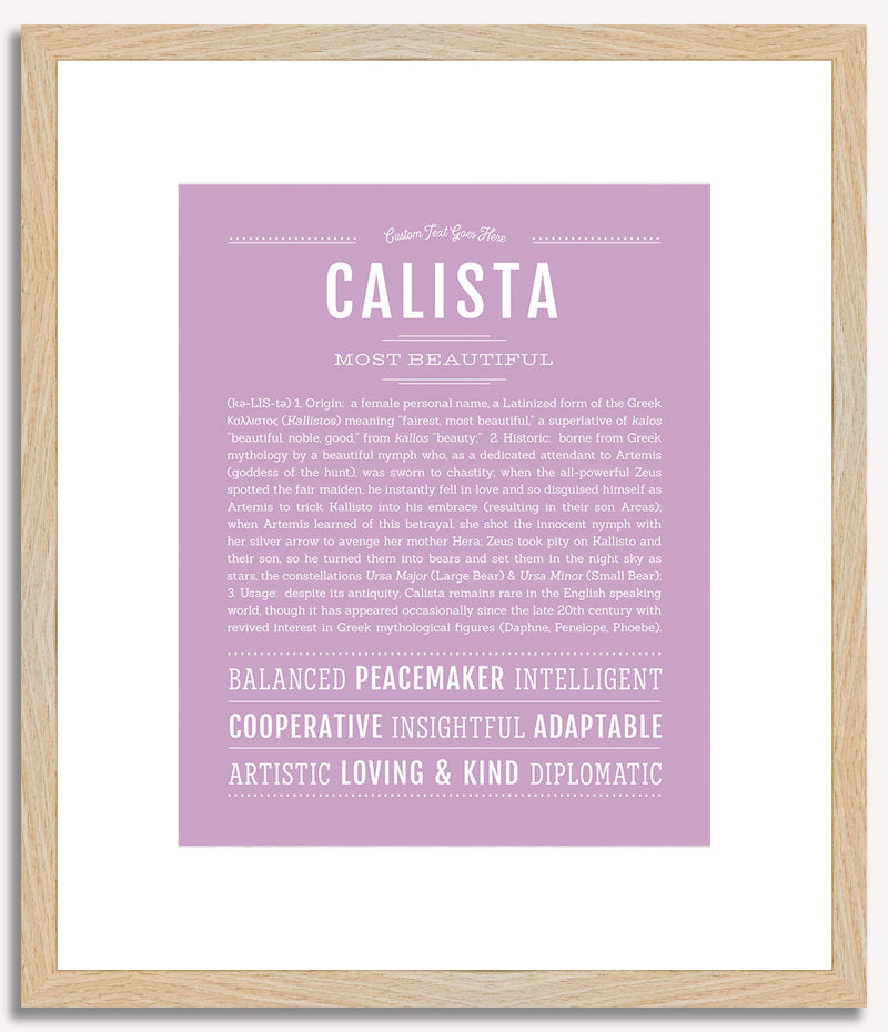 Calista | Name Art Print