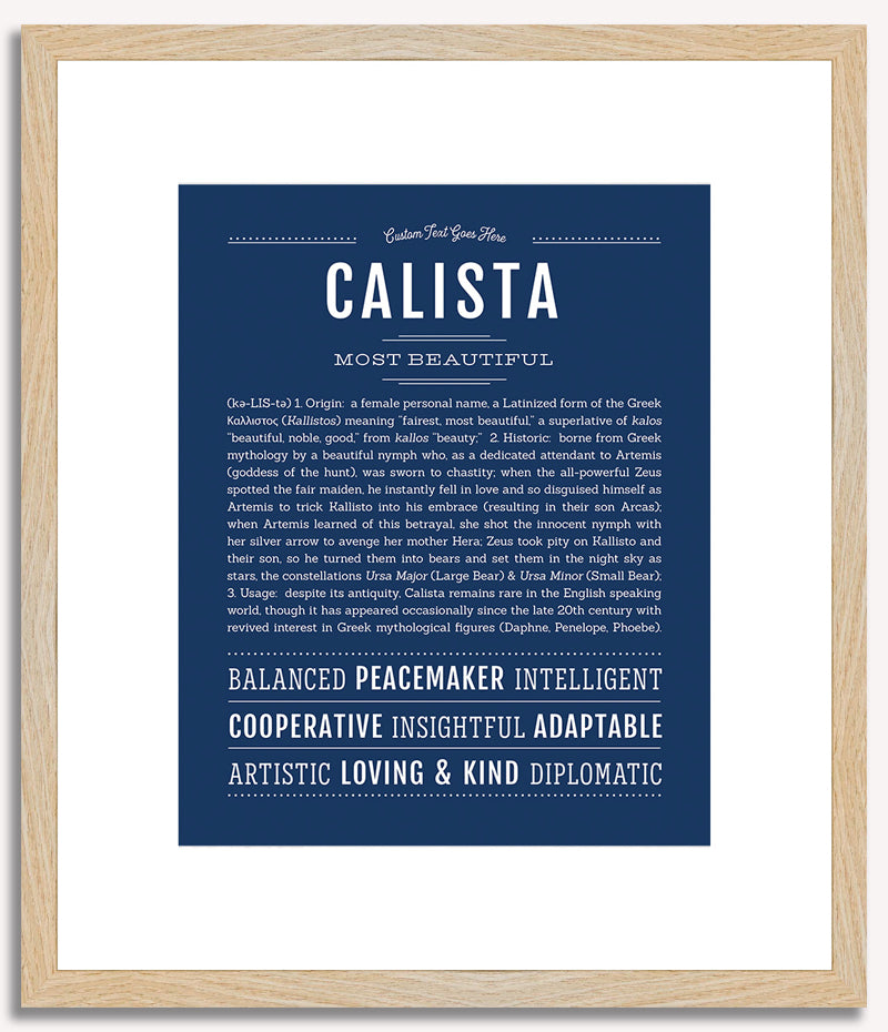 Calista | Name Art Print