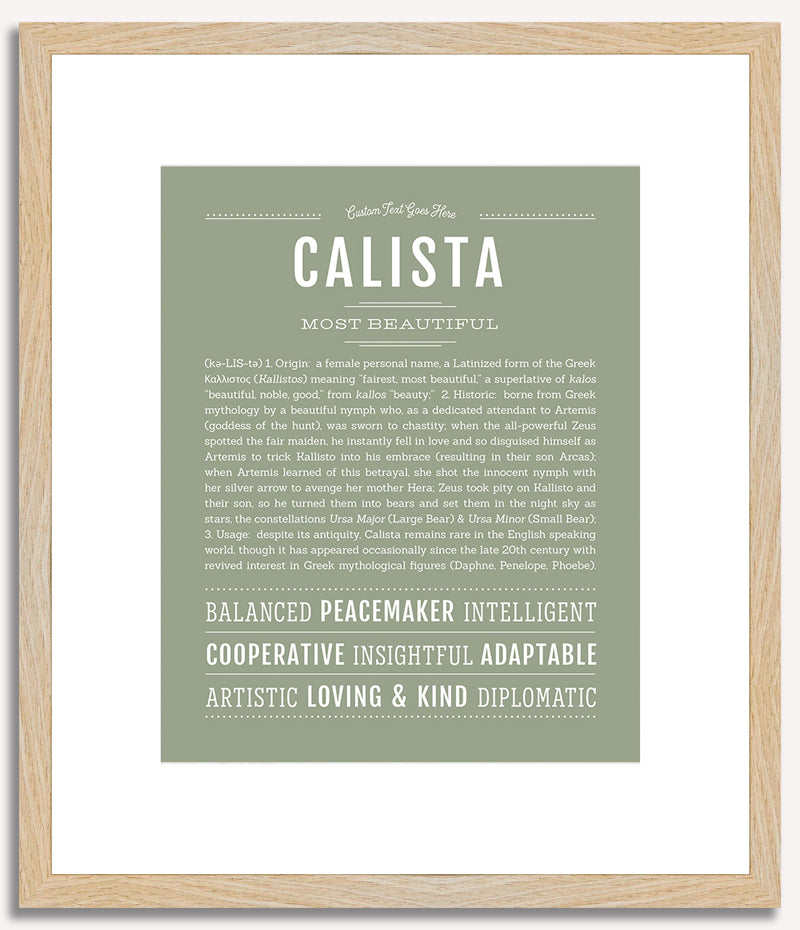 Calista | Name Art Print