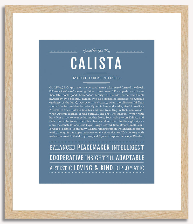 Calista | Name Art Print