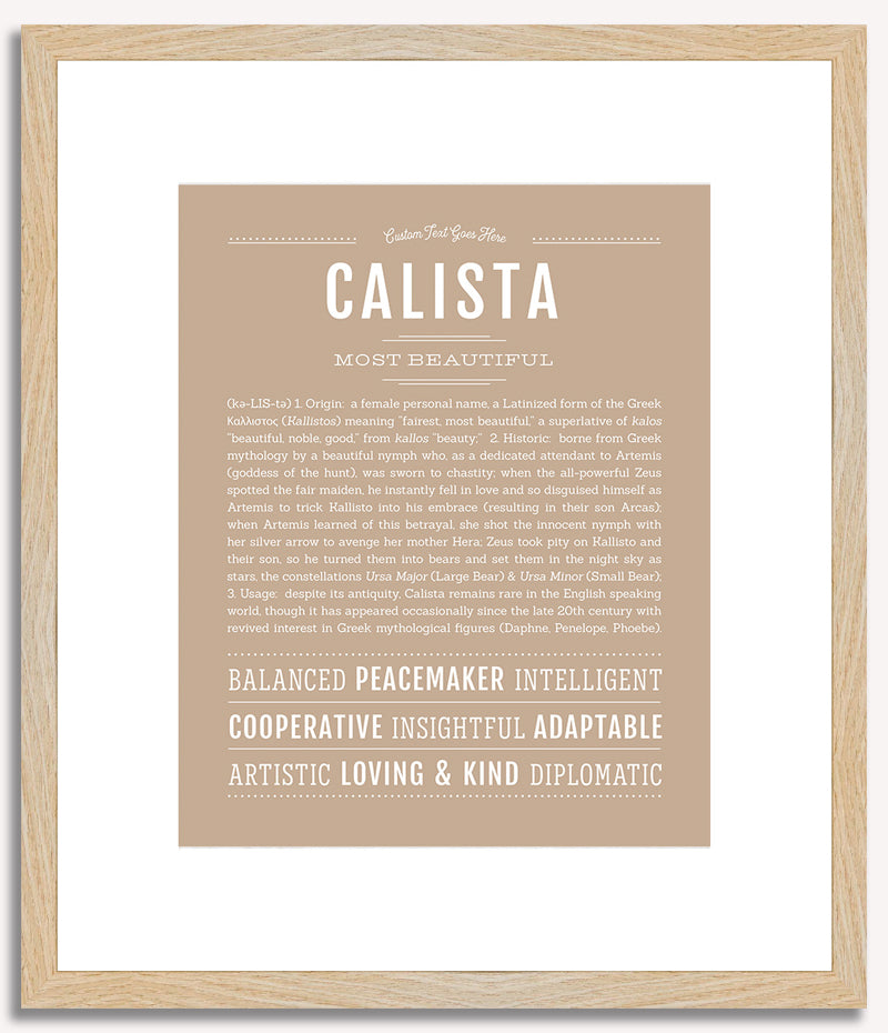 Calista | Name Art Print