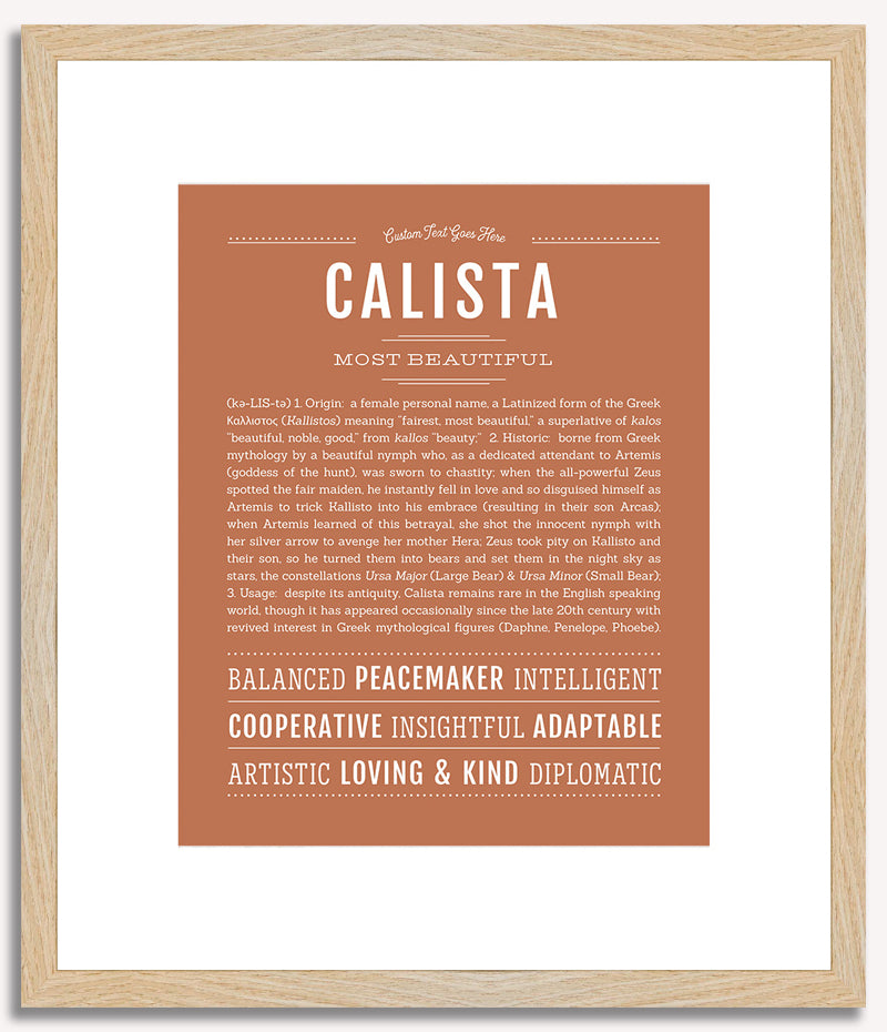 Calista | Name Art Print