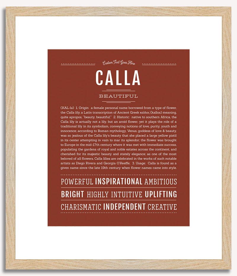 Calla | Name Art Print