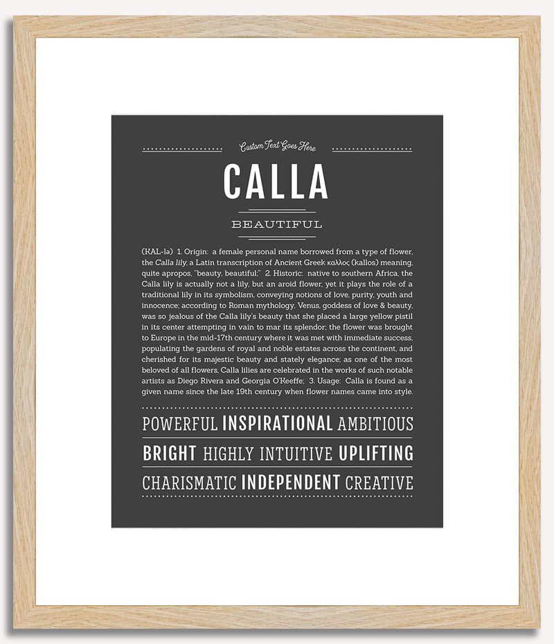 Calla | Name Art Print