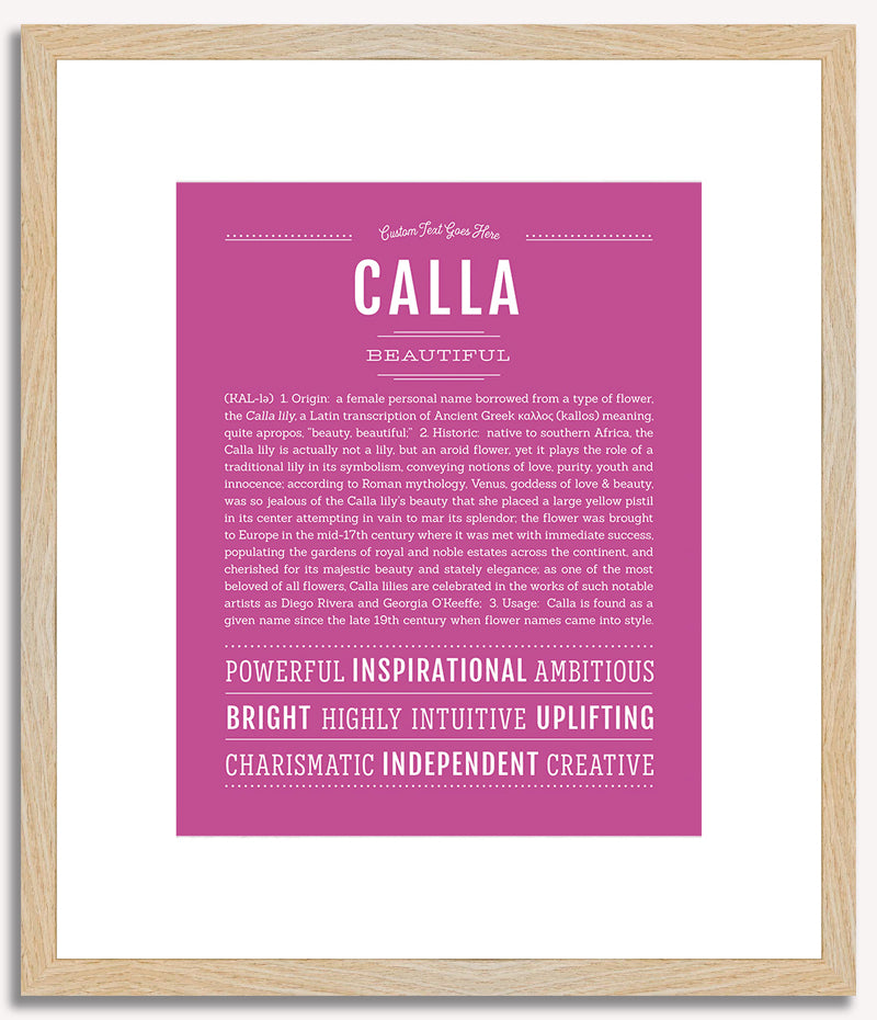 Calla | Name Art Print