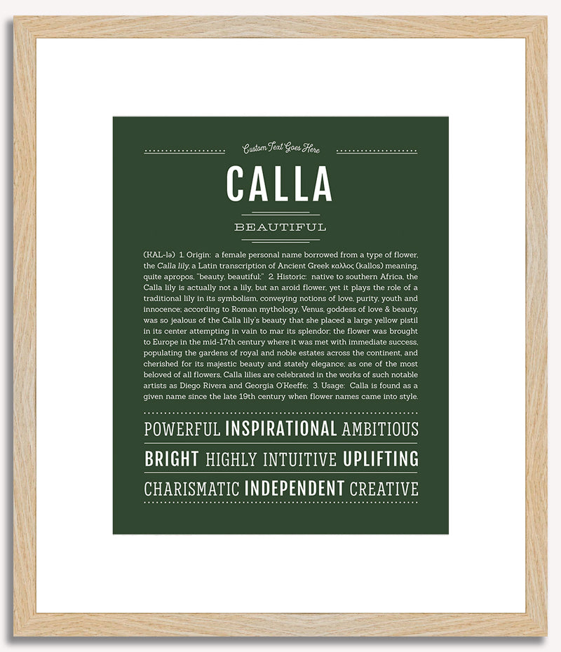 Calla | Name Art Print