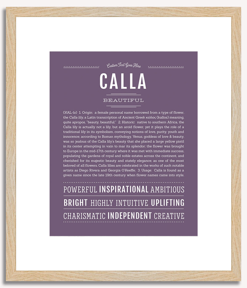 Calla | Name Art Print