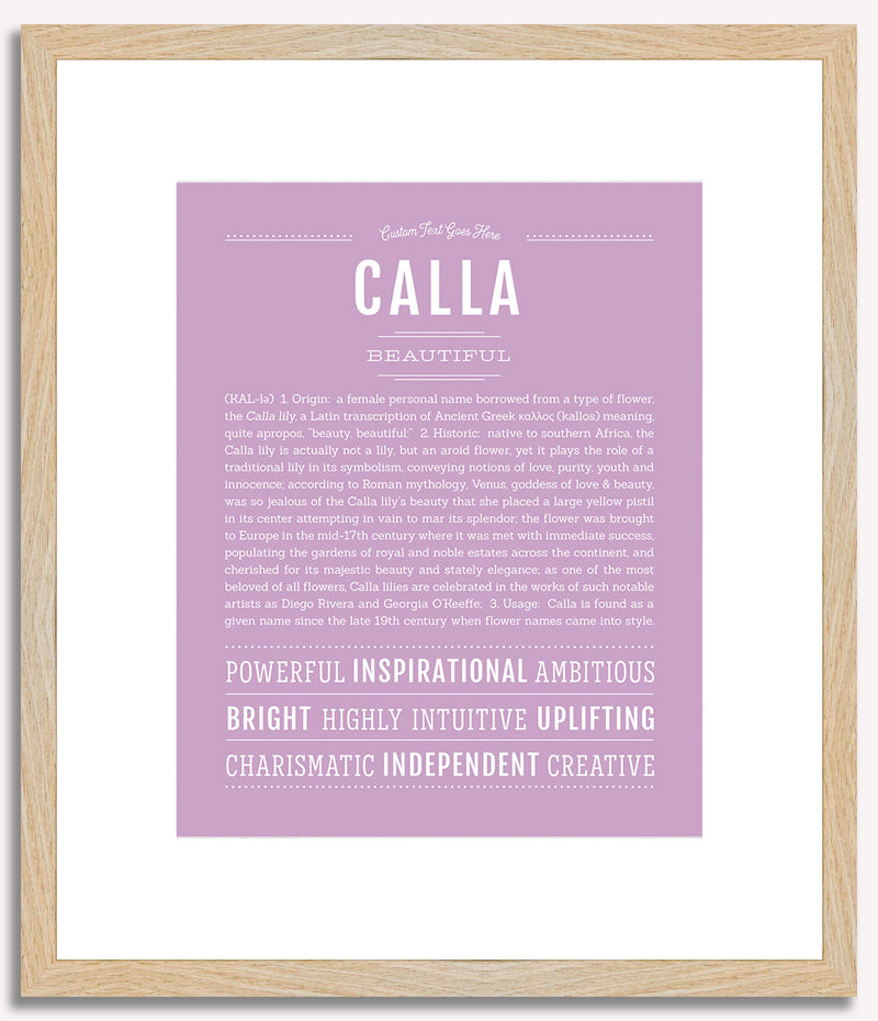 Calla | Name Art Print