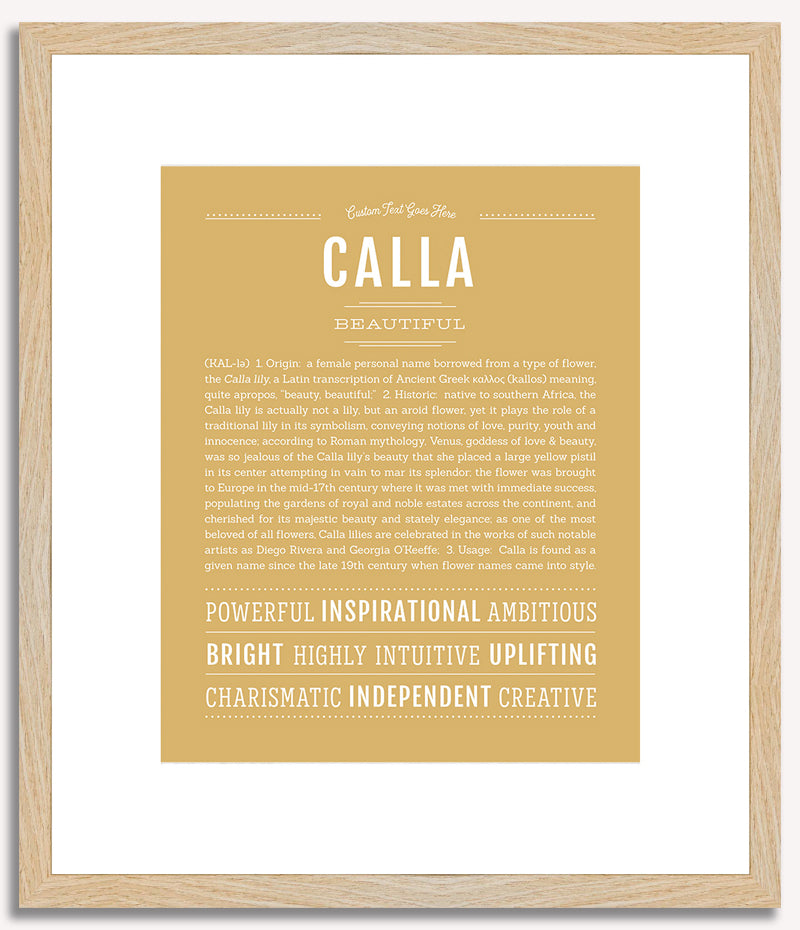 Calla | Name Art Print