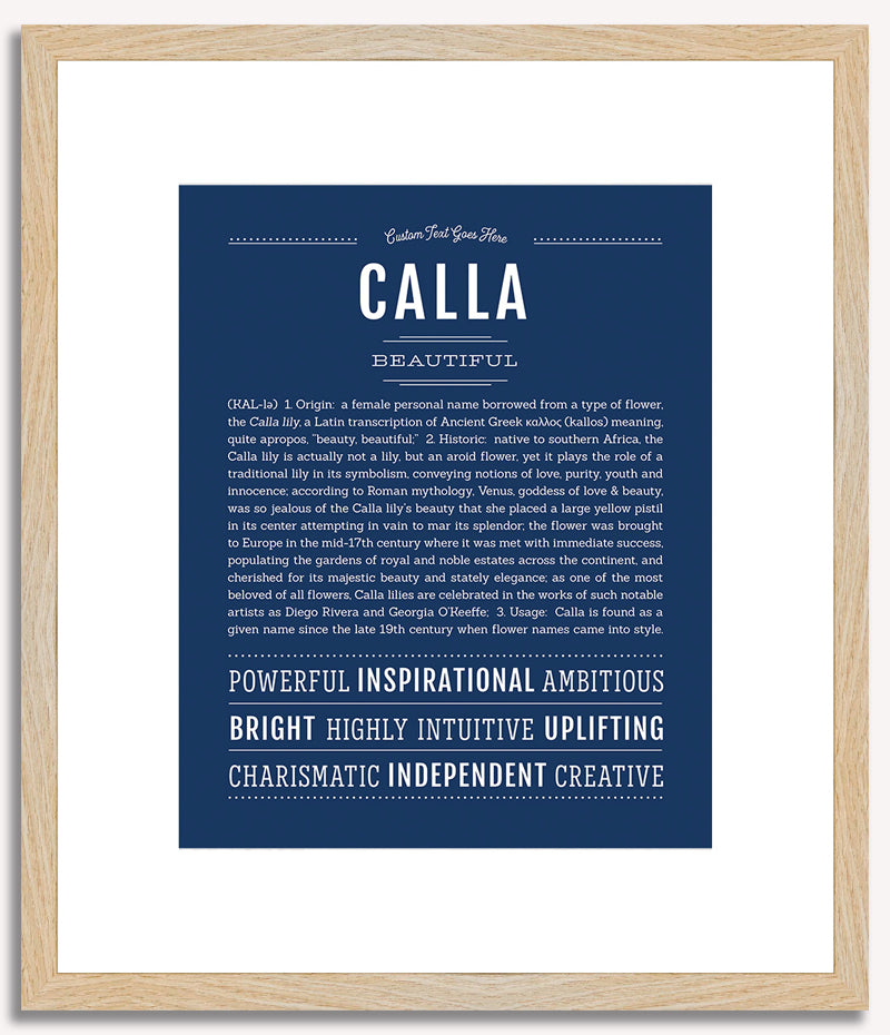 Calla | Name Art Print