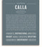 Calla Personalized Name Meaning Art Prints – Name Stories