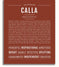 Calla | Name Art Print – Name Stories