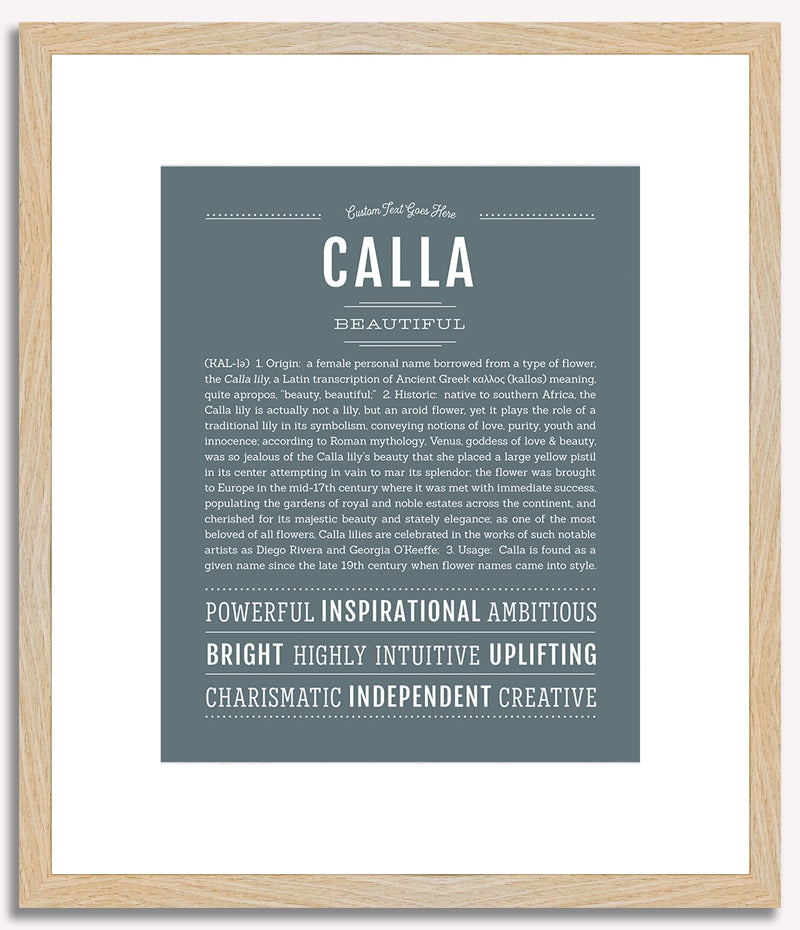 Calla | Name Art Print