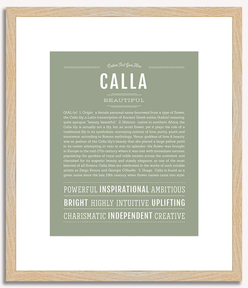 Calla | Name Art Print