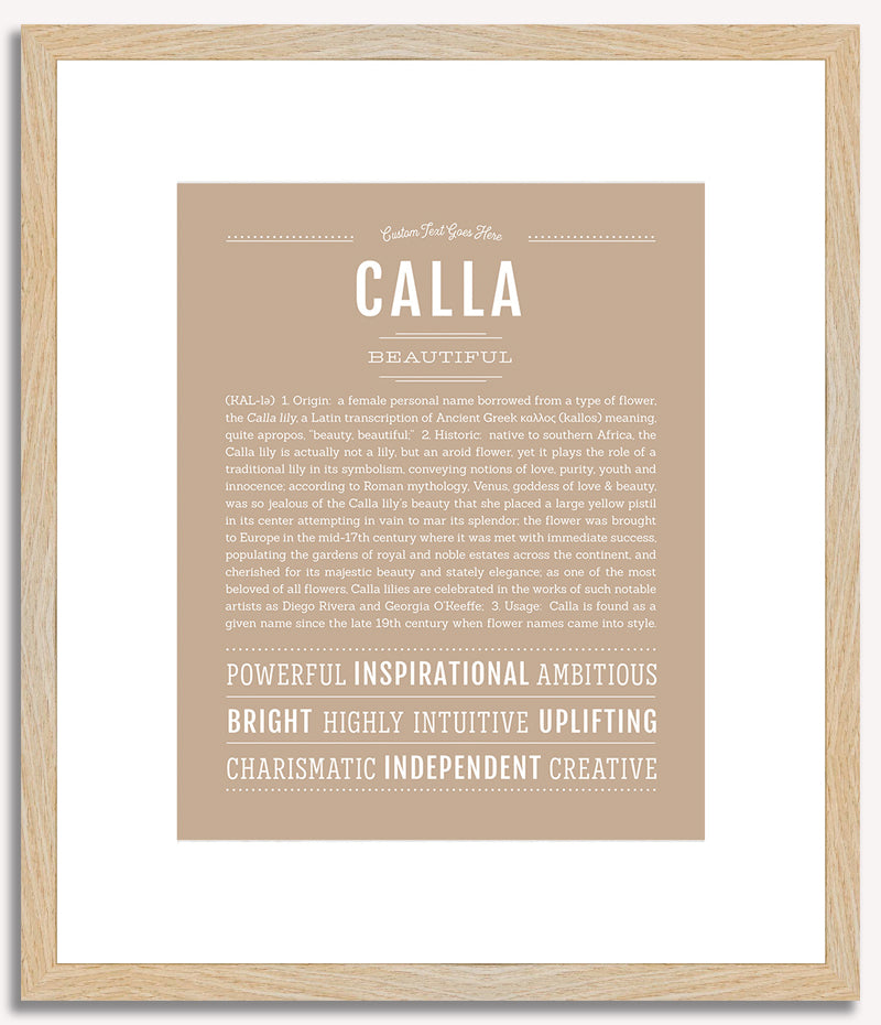 Calla | Name Art Print