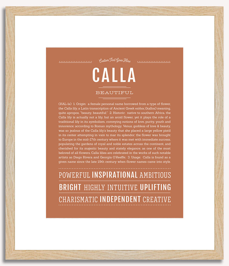 Calla | Name Art Print