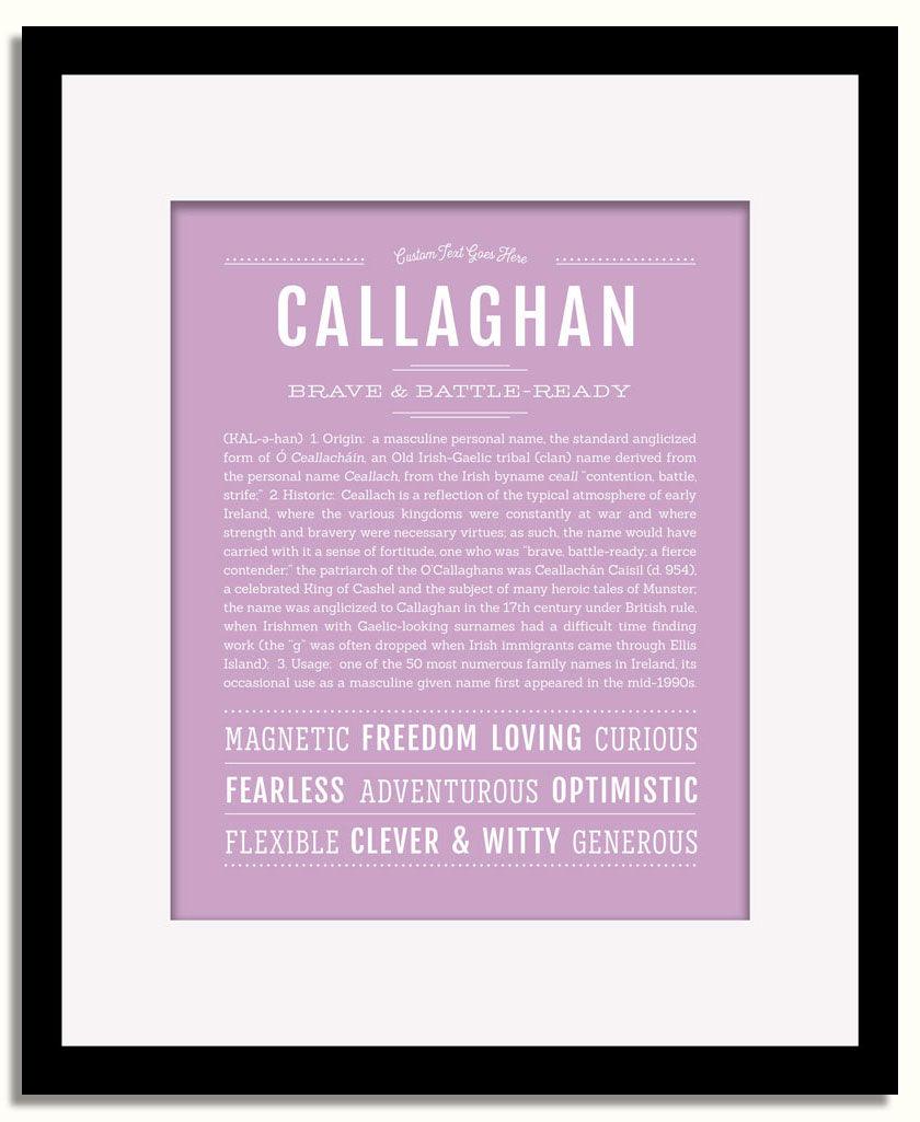 Frame Options | Lilac | Black Frame, Matted