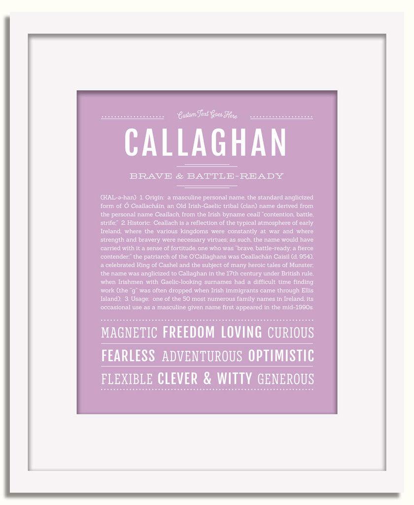 Frame Options | Lilac | White Frame, Matted