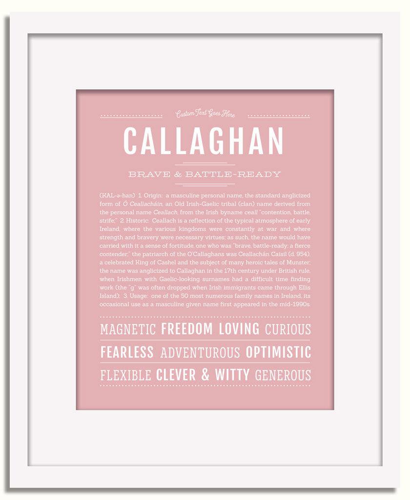 Frame Options | Dusty Rose | White Frame, Matted