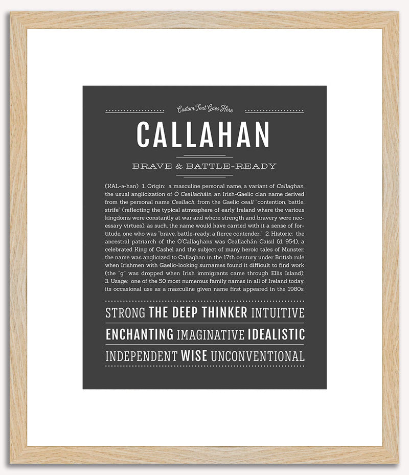 Callahan | Name Art Print