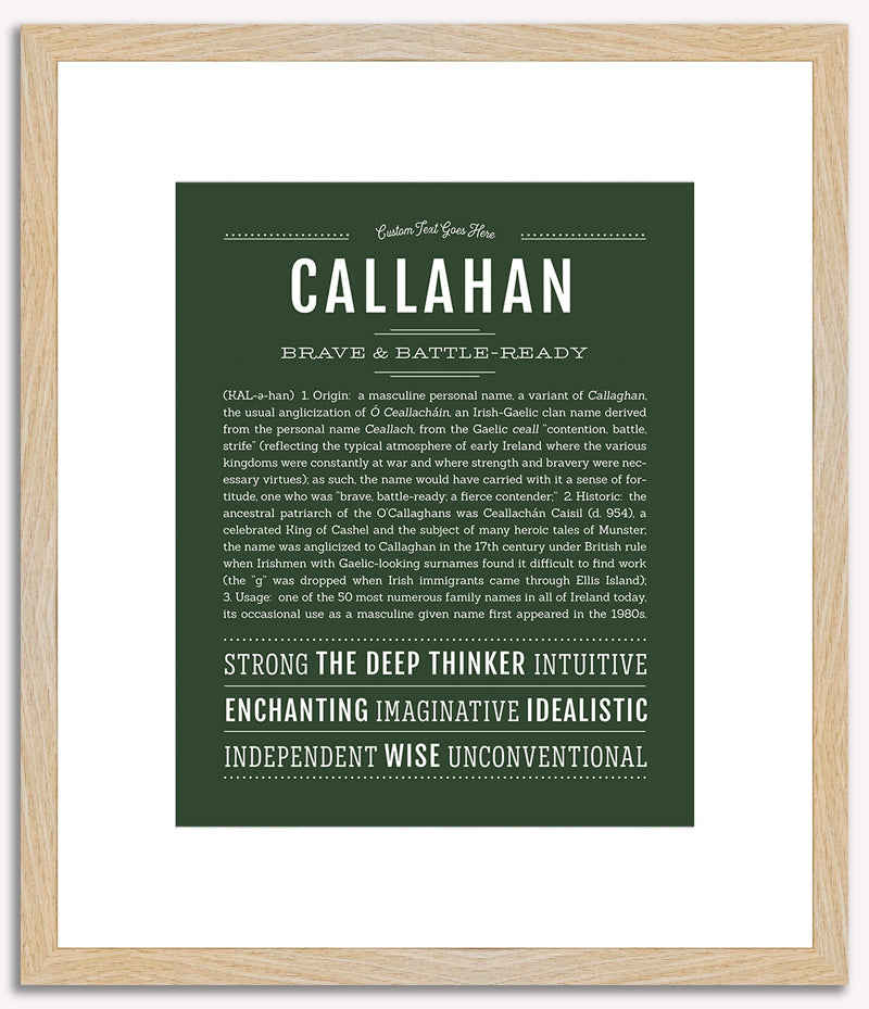 Callahan | Name Art Print