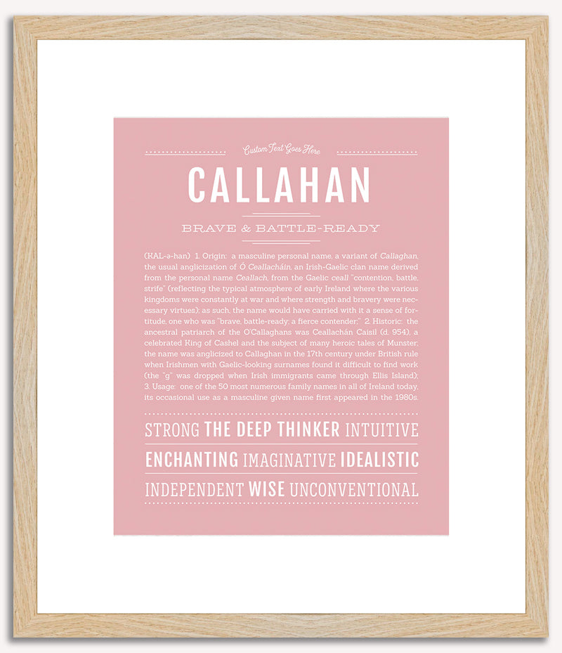 Callahan | Name Art Print