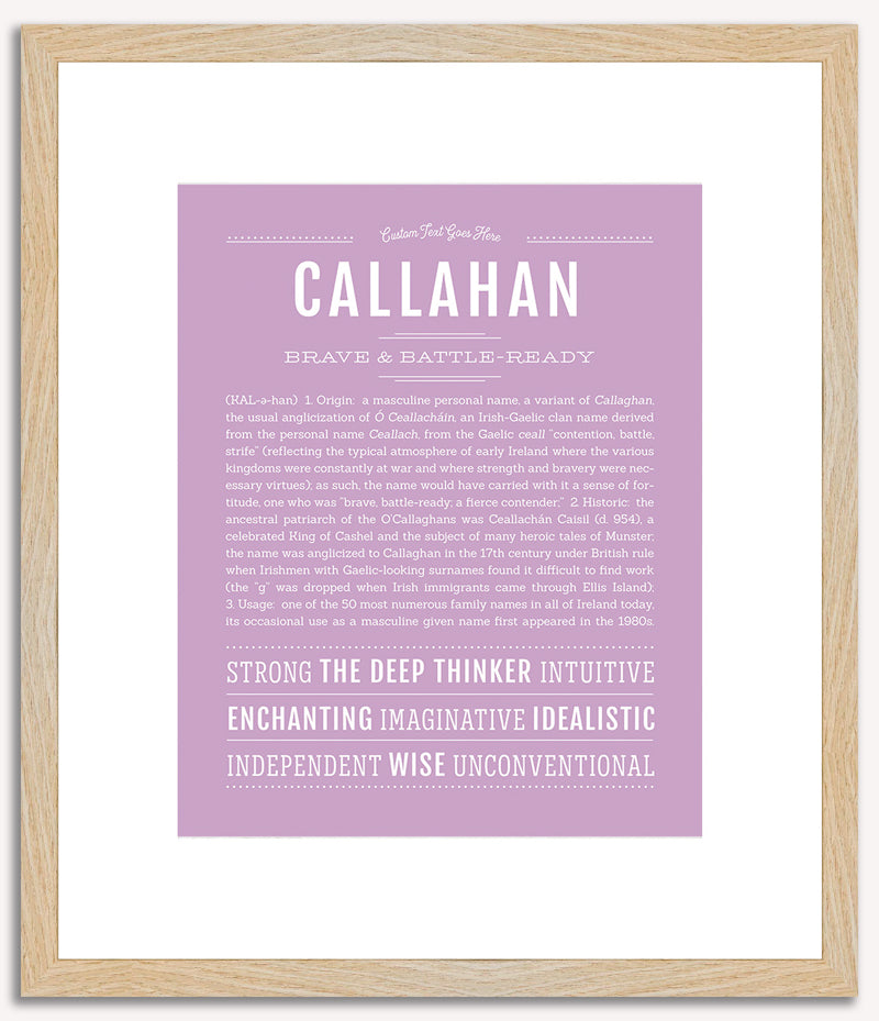 Callahan | Name Art Print