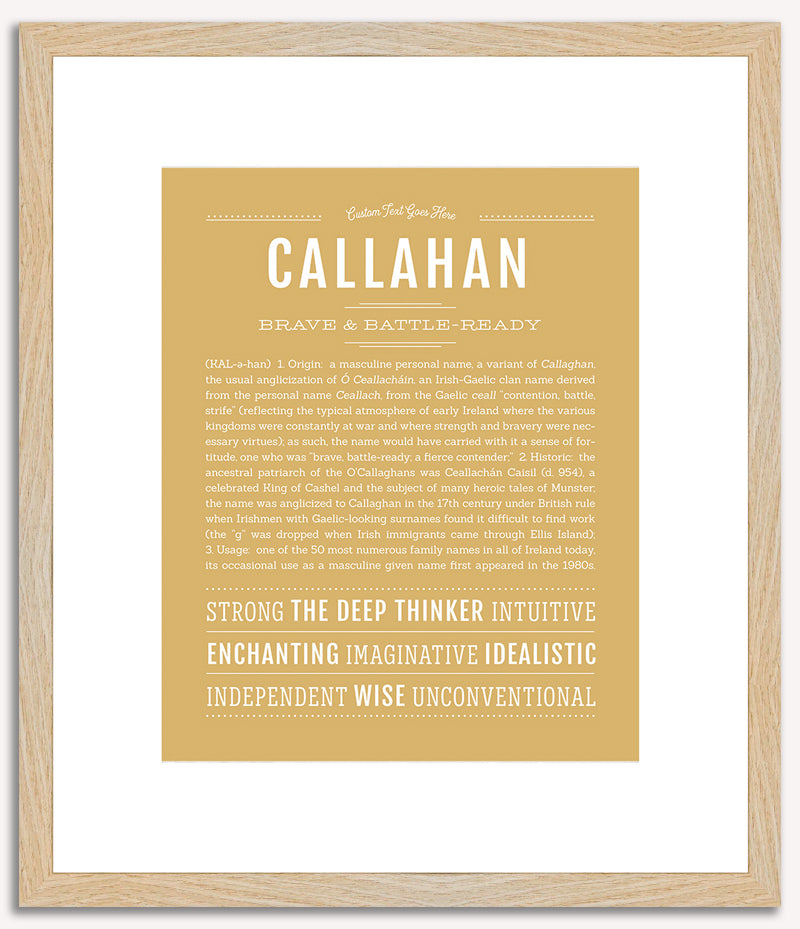 Callahan | Name Art Print