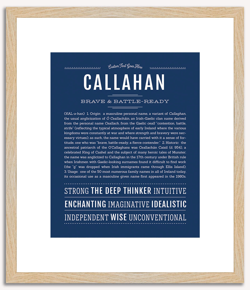 Callahan | Name Art Print