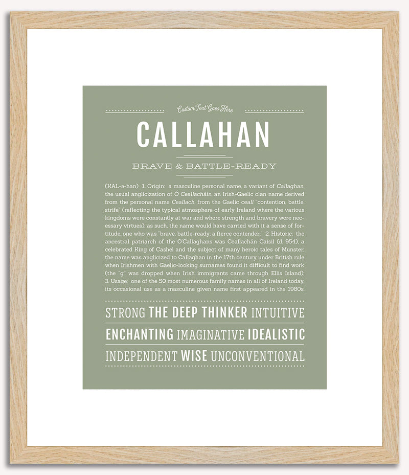 Callahan | Name Art Print