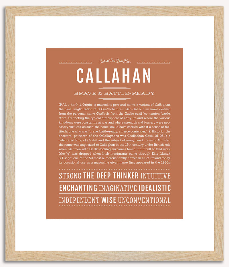 Callahan | Name Art Print