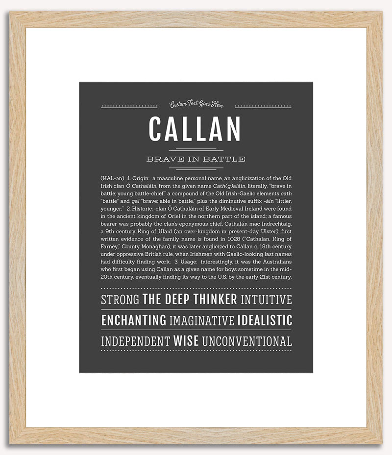 Callan | Name Art Print