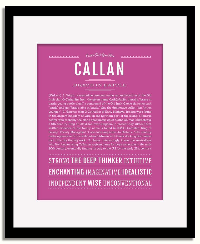 Frame Options | Dark Pink | Black Frame, Matted