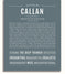 Callan | Name Art Print – Name Stories