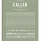 Callan | Name Art Print – Name Stories
