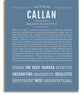 Callan | Name Art Print – Name Stories