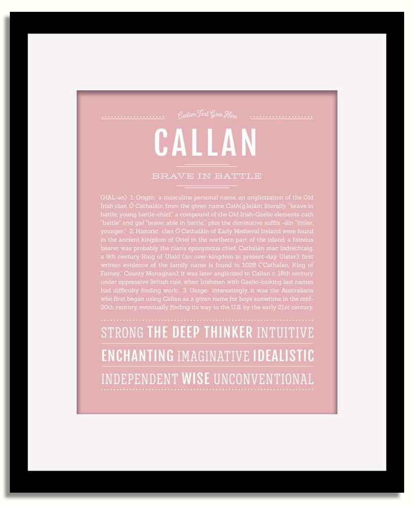 Frame Options | Dusty Rose | Black Frame, Matted