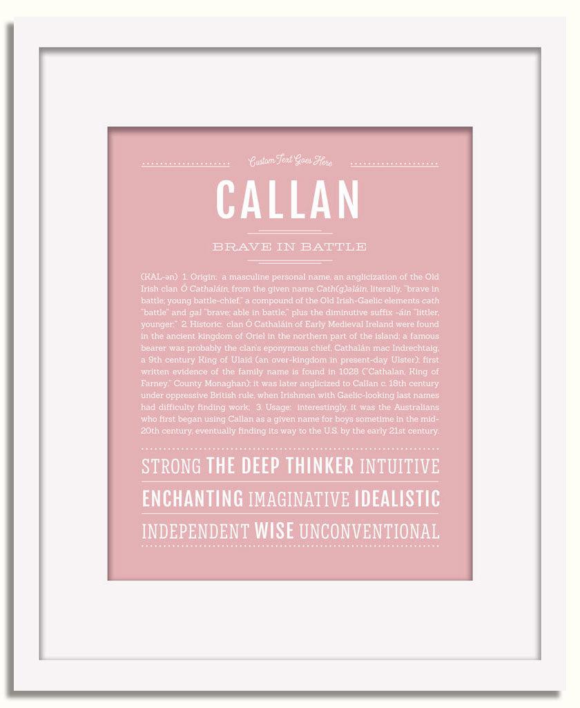 Frame Options | Dusty Rose | White Frame, Matted