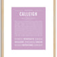 Calleigh | Name Art Print