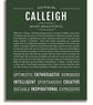 Calleigh Personalized Name Meaning Art Prints – Name Stories