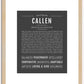 Callen | Name Art Print