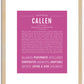 Callen | Name Art Print